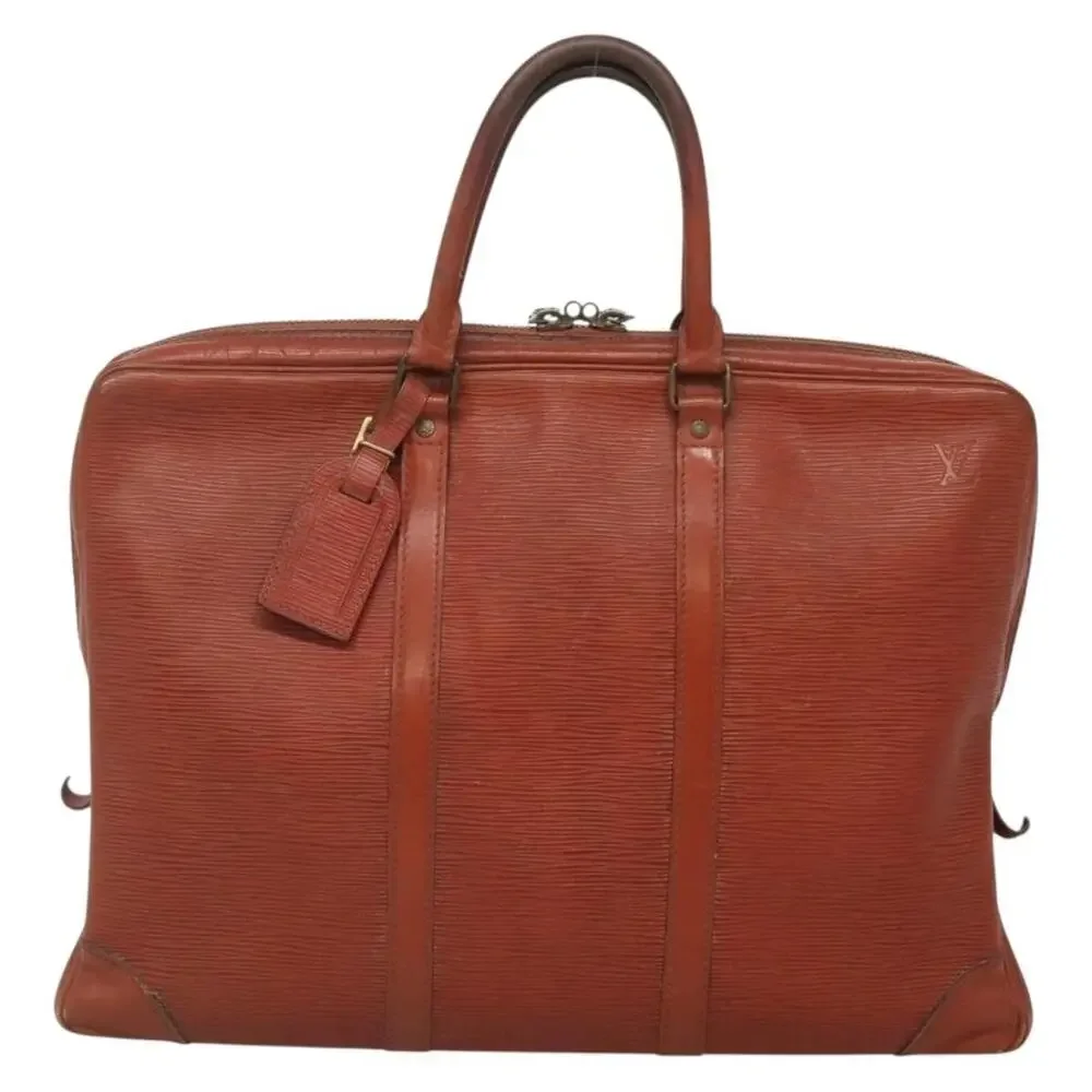Louis Vuitton Epi Porte Documents Voyage Business Bag Brown